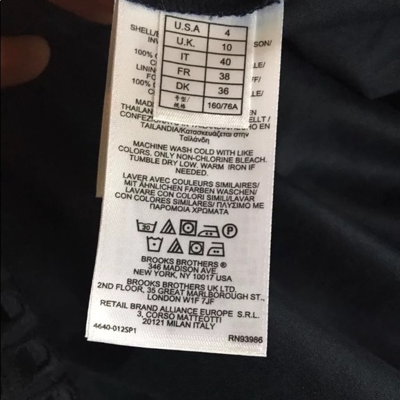 BROOKS BROS. Navy Blue Sleeveless Dress SZ. 4 - Picture 7 of 7